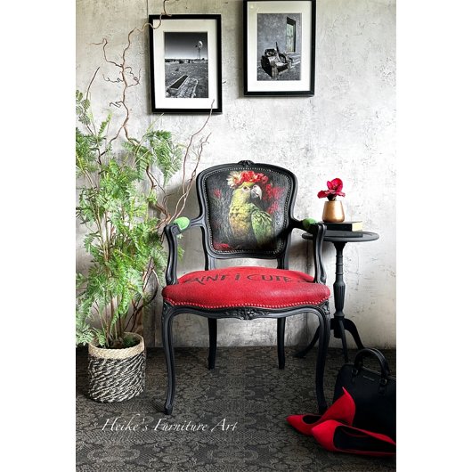 ヴィンテージフローラバードオウム女王デクページ 薄葉紙