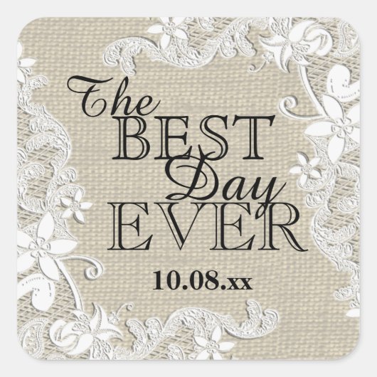 ヴィンテージフローラバ素朴ラップ スクエアシール (正面)