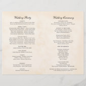 ヴィンテージフローラパインクリスマス結婚式 プログラム (裏面)