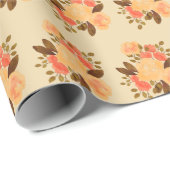 ヴィンテージフローラパステル水の色パターン ラッピングペーパー (ロールコーナー)