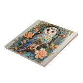 ヴィンテージフローラパターン(の模様が)あるバーンフクロウ タイル (側面)