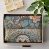 ヴィンテージフローラパターン（の模様が）あるバーンフクロウ 薄葉紙 (ギフト)