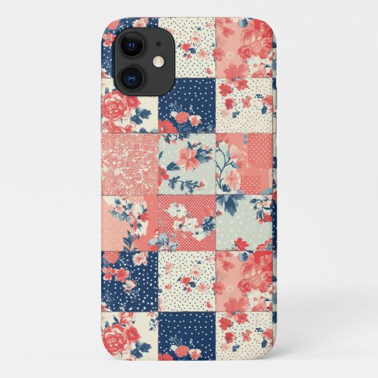 ヴィンテージフローラパッチワークパターン(10) Case-Mate iPhoneケース (裏面)