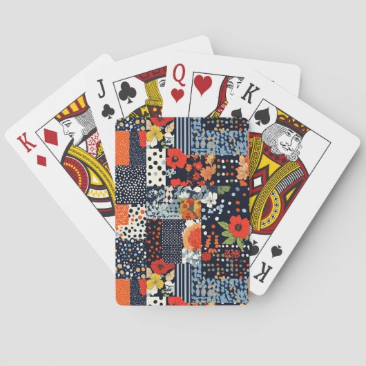 ヴィンテージフローラパッチワークパターン(3) トランプ (裏面)