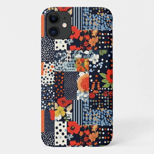 ヴィンテージフローラパッチワークパターン(3) Case-Mate iPhoneケース (裏面)