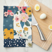 ヴィンテージフローラパッチワークパターン(4) キッチンタオル (四つ折り)