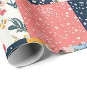 ヴィンテージフローラパッチワークパターン(4) ラッピングペーパー (ロールコーナー)