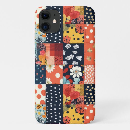 ヴィンテージフローラパッチワークパターン(5) Case-Mate iPhoneケース (裏面)