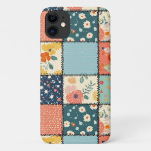 ヴィンテージフローラパッチワークパターン(6) iPhone 11 ケース