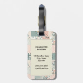 ヴィンテージフローラパッチワークパターン – Pastel (1) ラゲッジタグ (裏面縦)