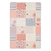 ヴィンテージフローラパッチワークパターン – Pastel (3) ミニクリップボード (裏面)