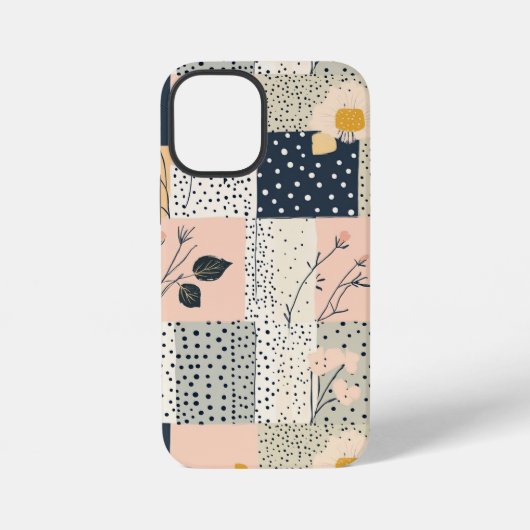 ヴィンテージフローラパッチワークパターン – Pastel (5) iPhoneケース (裏面)