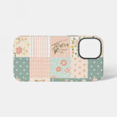 ヴィンテージフローラパッチワークパターン – Pastel (6) iPhoneケース (裏面横)