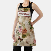 ヴィンテージフローラパーソナライズされたオールオーバープリントエプロン エプロン (インサイチュ)