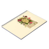 ヴィンテージフローラパーソナライズされたノート ノートブック (左側)