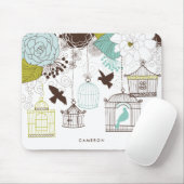 ヴィンテージフローラパーソナライズされたマウスパッド マウスパッド (マウス)
