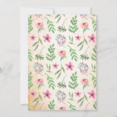 ヴィンテージフローラパーティー誕生日 招待状 (裏面)