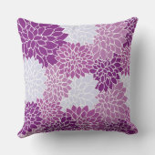 ヴィンテージフローラパープルピロー クッション (裏面)