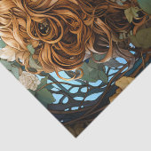 ヴィンテージフローラビクトリアン女神アールヌーボー 薄葉紙 (詳細)