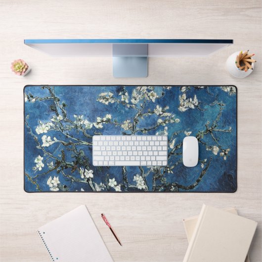 ヴィンテージフローラビンセントバンゴッホアーモンドブロッサム デスクマット (オフィス1)