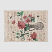 ヴィンテージフローラビーズミュージックエフエメラティッシュペーパー 薄葉紙 (正面)