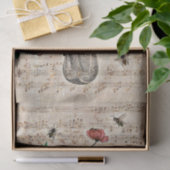 ヴィンテージフローラビーズミュージックエフエメラティッシュペーパー 薄葉紙 (ギフト)