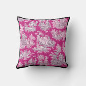 ヴィンテージフローラピンカマゼンタトイレデジュイミモノグラム クッション (裏面)