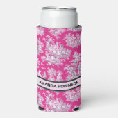 ヴィンテージフローラピンカマゼンタトイレデジュイミモノグラム スリム缶クーラー (Seltzer正面)