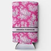 ヴィンテージフローラピンカマゼンタトイレデジュイミモノグラム スリム缶クーラー (正面)