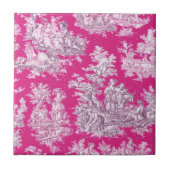 ヴィンテージフローラピンカマゼンタトイレデジュイミモノグラム タイル (正面)