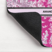 ヴィンテージフローラピンカマゼンタトイレデジュイミモノグラム マウスパッド (コーナー)