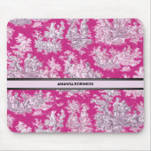 ヴィンテージフローラピンカマゼンタトイレデジュイミモノグラム マウスパッド (正面)
