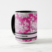 ヴィンテージフローラピンカマゼンタトイレデジュイミモノグラム マグカップ (正面左)