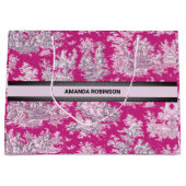 ヴィンテージフローラピンカマゼンタトイレデジュイミモノグラム ラージペーパーバッグ (正面)