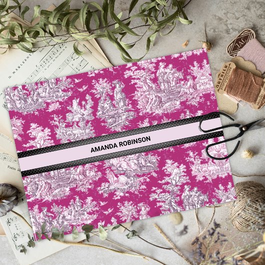 ヴィンテージフローラピンカマゼンタトイレデジュイミモノグラム 薄葉紙