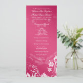 ヴィンテージフローラピンクとホワイト結婚式 プログラム (スタンド正面)