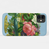 ヴィンテージフローラピンクのバラ、花の花瓶 Case-Mate iPhoneケース (裏面(横))