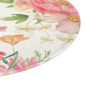 ヴィンテージフローラピンクの花キッチンデコール カッティングボード (角)
