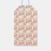 ヴィンテージフローラピンククリスマスギフトラベル ギフトタグ (裏面)