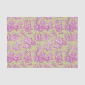 ヴィンテージフローラピンクグリーントイレデジュイ 薄葉紙 (正面)