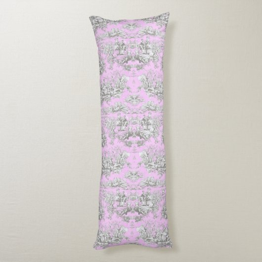 ヴィンテージフローラピンクトイレデジュイブライダルシャワー ボディピロー (裏面 (縦))