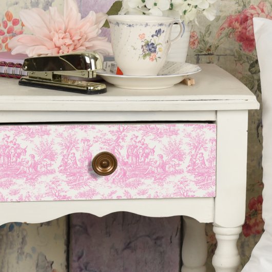 ヴィンテージフローラピンクトイレデジュイ 薄葉紙