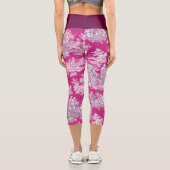 ヴィンテージフローラピンクマゼンタトイレドゥジュイ カプリレギンス (裏面)