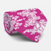 ヴィンテージフローラピンクマゼンタトイレドゥジュイ ネクタイ (ロール)