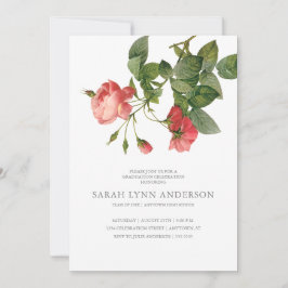 ヴィンテージフローラピンク卒業招待状 招待状