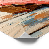 ヴィンテージフローラピンク女性のカーボーイブーツウェスタン ポスター (角)