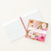 ヴィンテージフローラピンク水彩感謝ジャーナル ノートブック (内部)