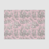 ヴィンテージフローラピンク灰色のトイレデジュイ 薄葉紙 (正面)