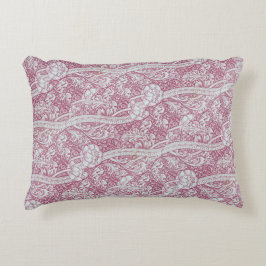 ヴィンテージフローラピンク白い花ジョン・ヘンリー・デアル アクセントクッション