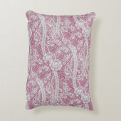 ヴィンテージフローラピンク白い花ジョン・ヘンリー・デアル アクセントクッション (裏面(縦))